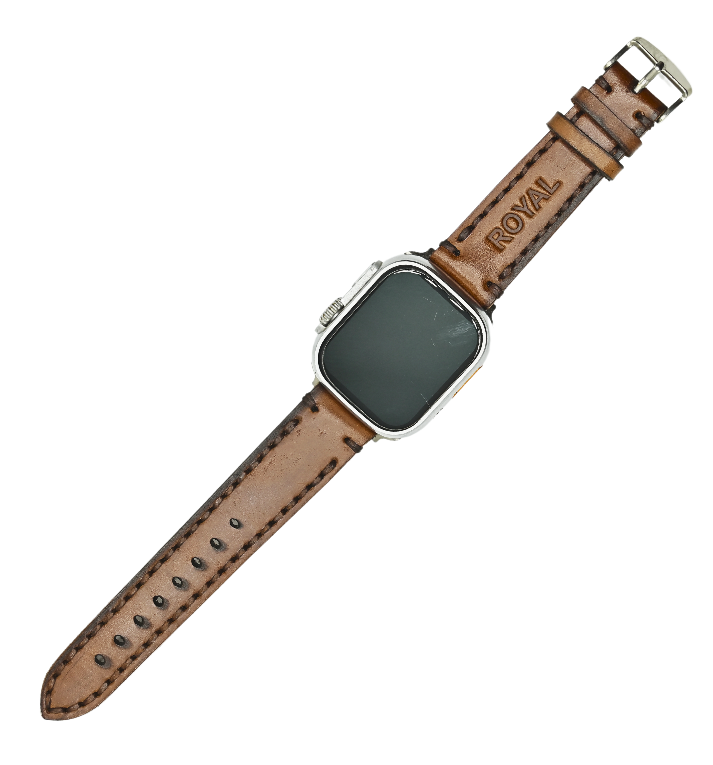 Royal Leather Watch Straps Tan Double stitched