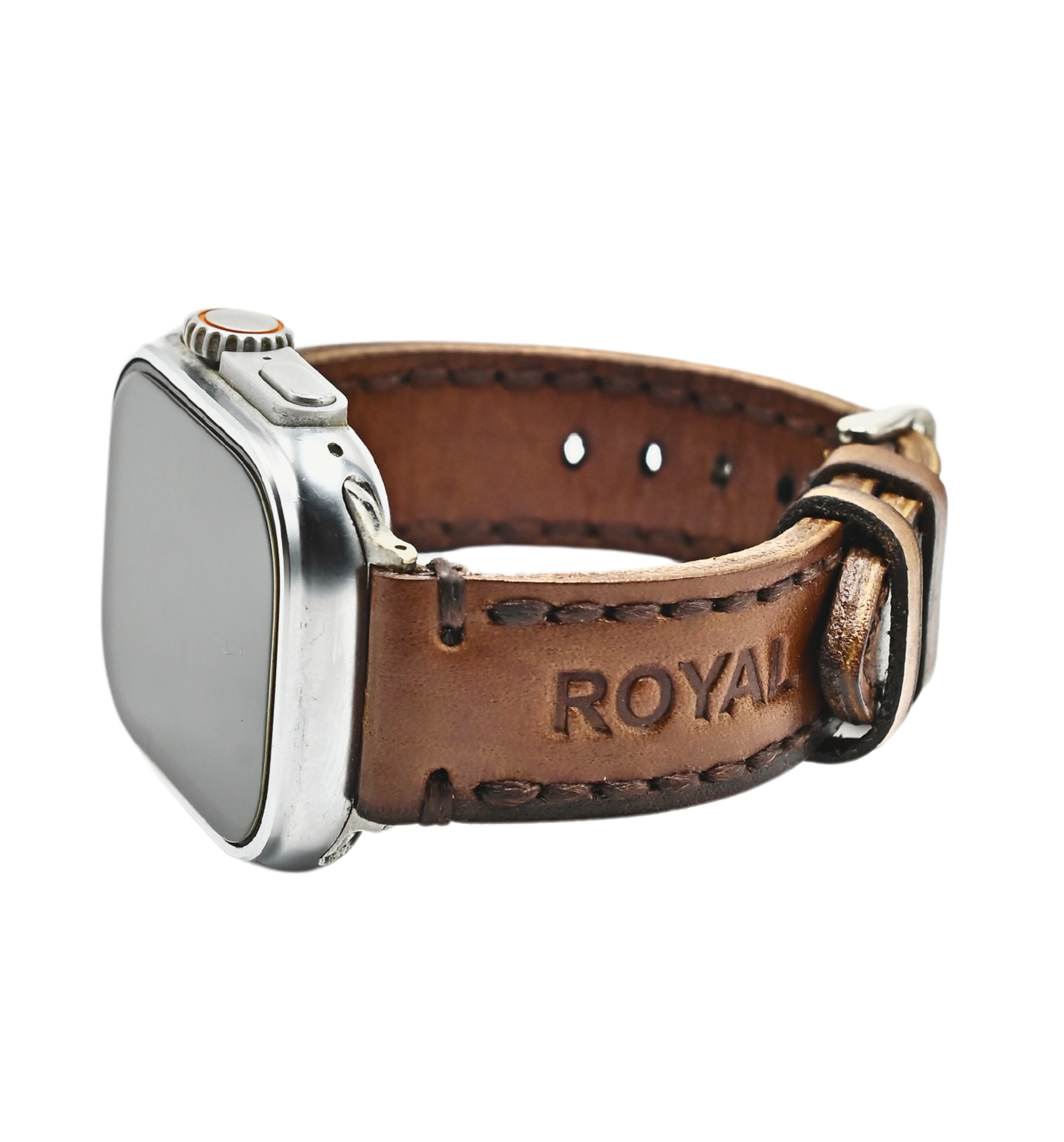 Royal Leather Watch Straps Tan Double stitched