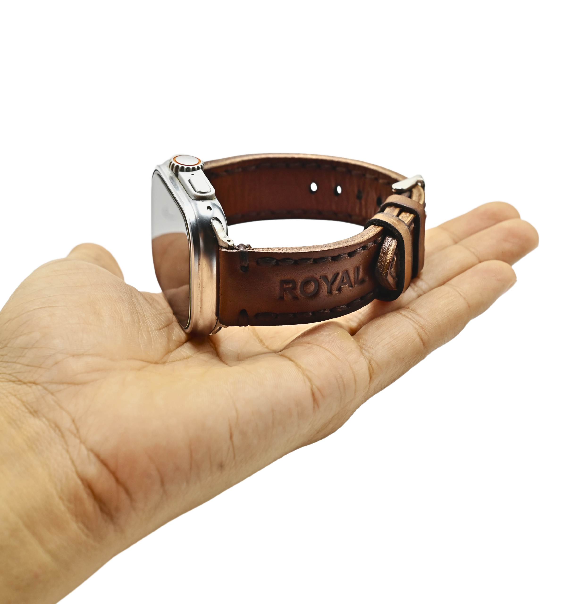 Royal Leather Watch Straps Tan Double stitched