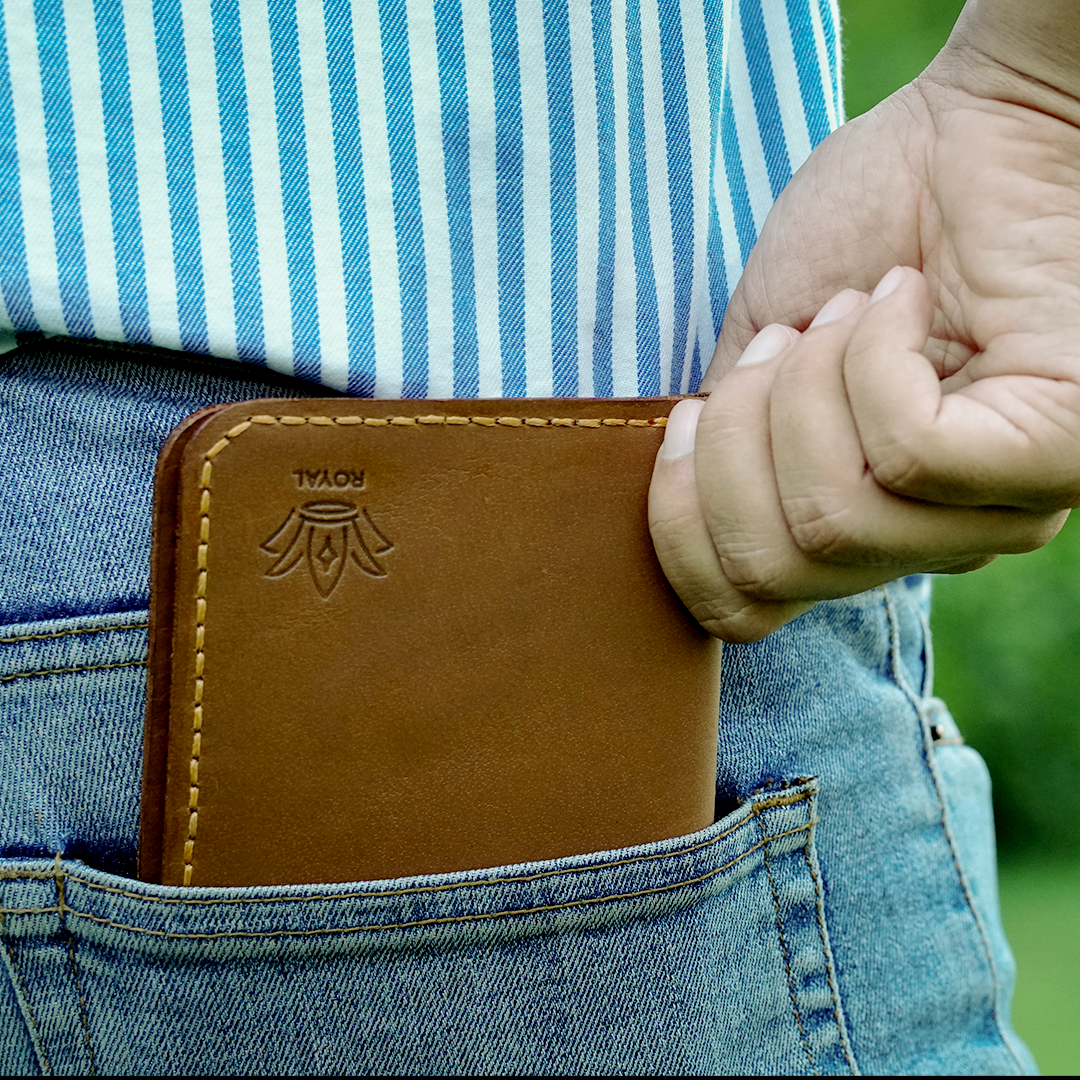 Royal Leather passport Cover Camel