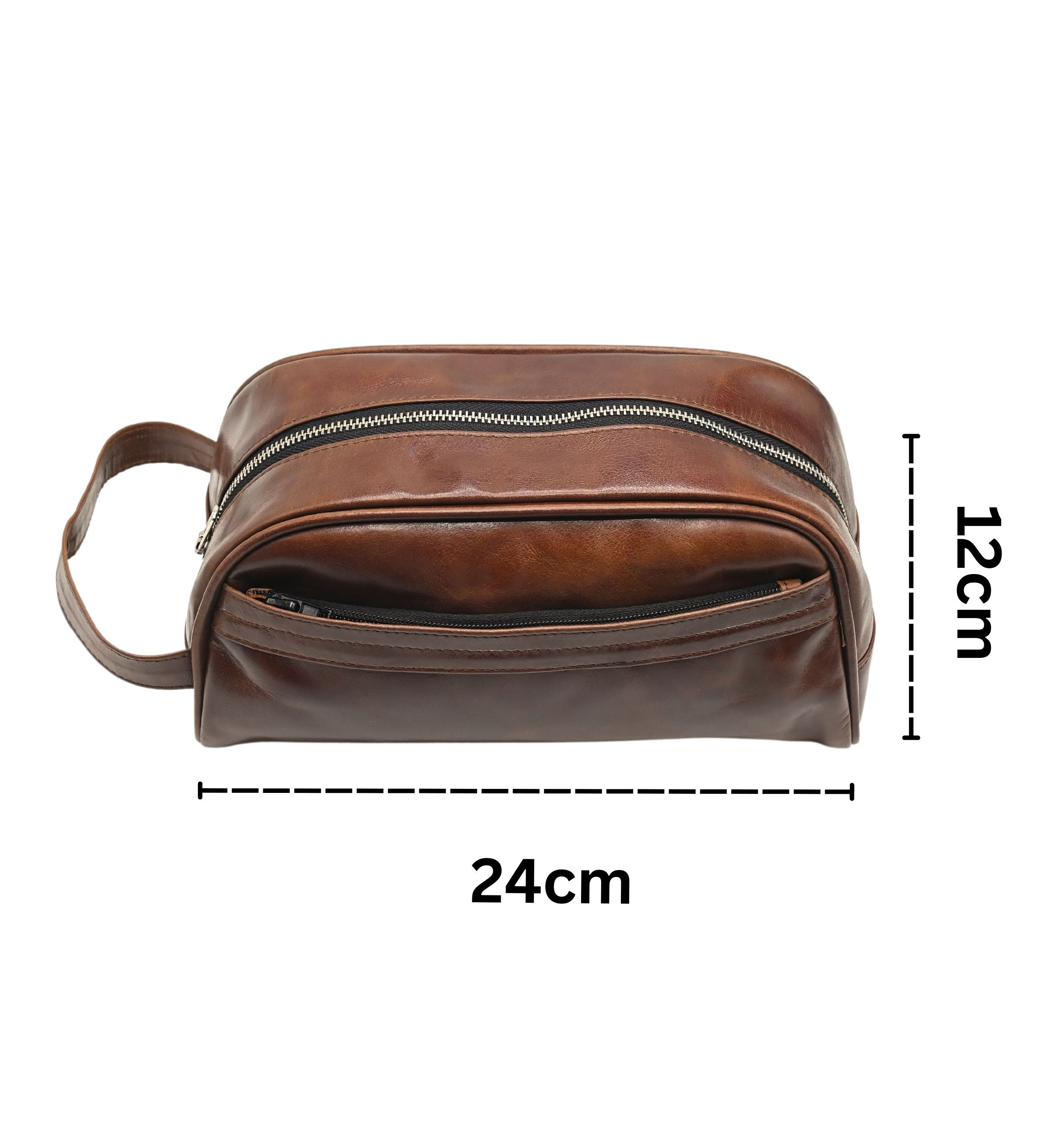 Royal Leather Toilety Bags Dark Brown