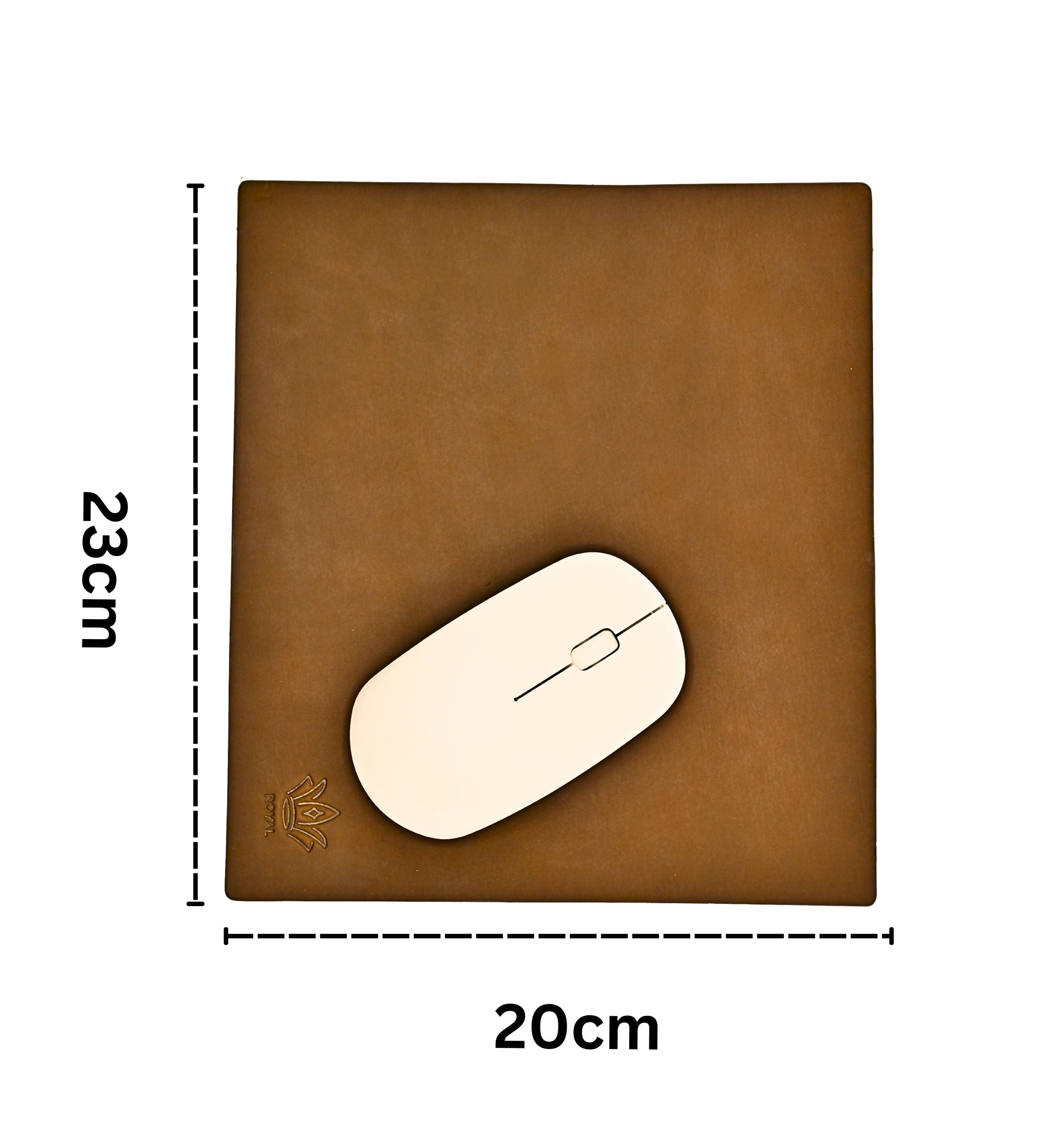 ROYAL Leather Mouse Pad – Dark Brown Desk Mat for Office and Gaming