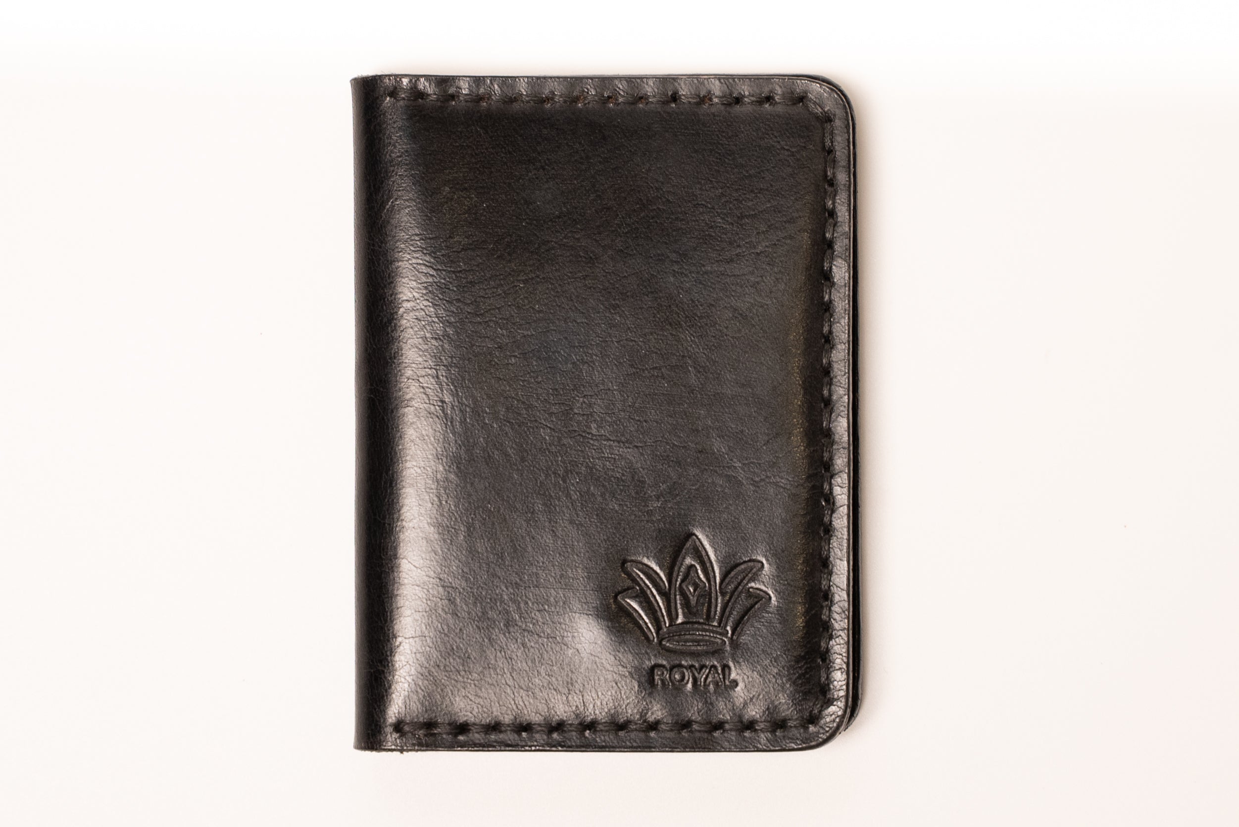 ROYAL Minimalist Leather Cardholder – Black.