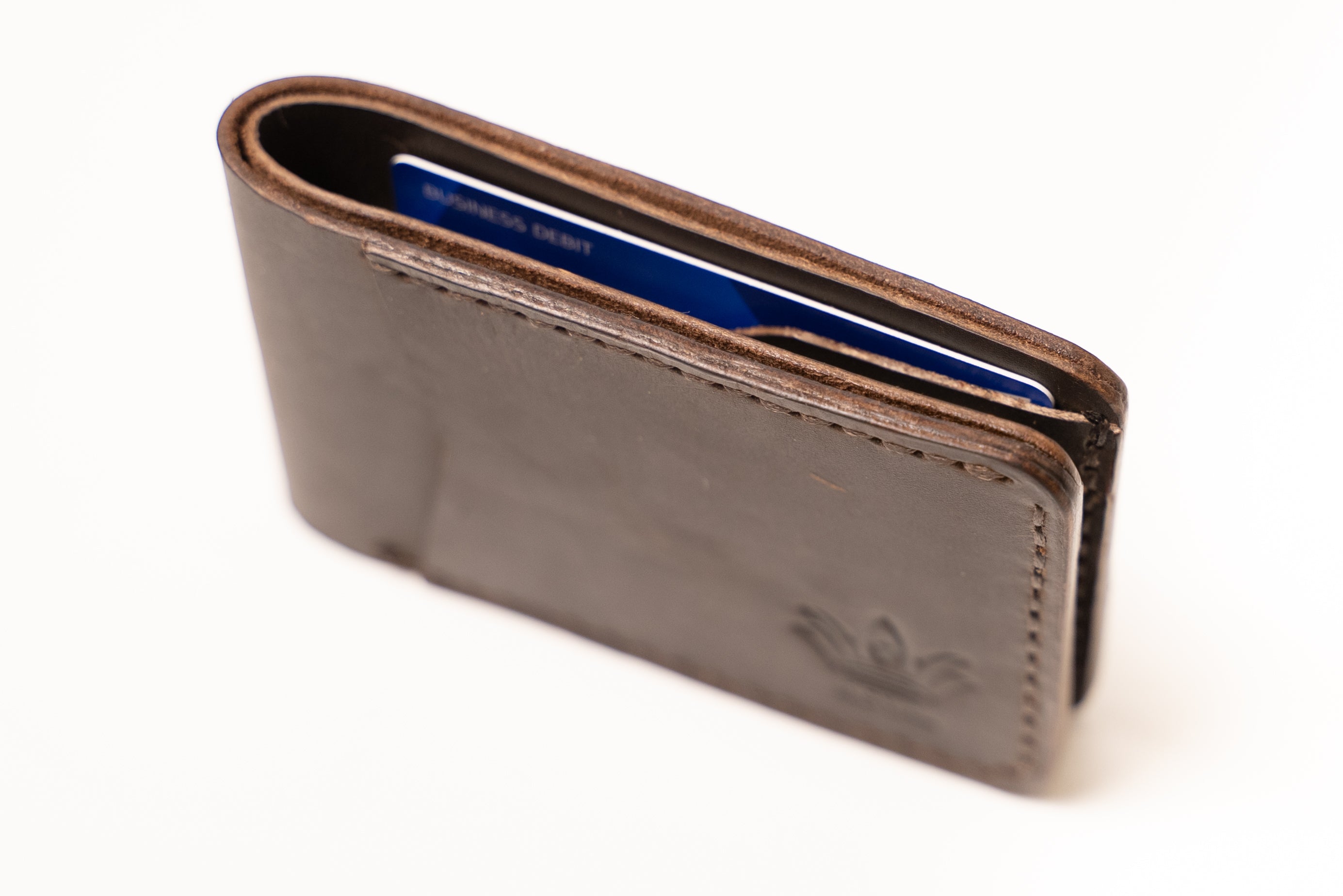 ROYAL Leather Brown Wallet – Slim Front Pocket RFID Minimalist.