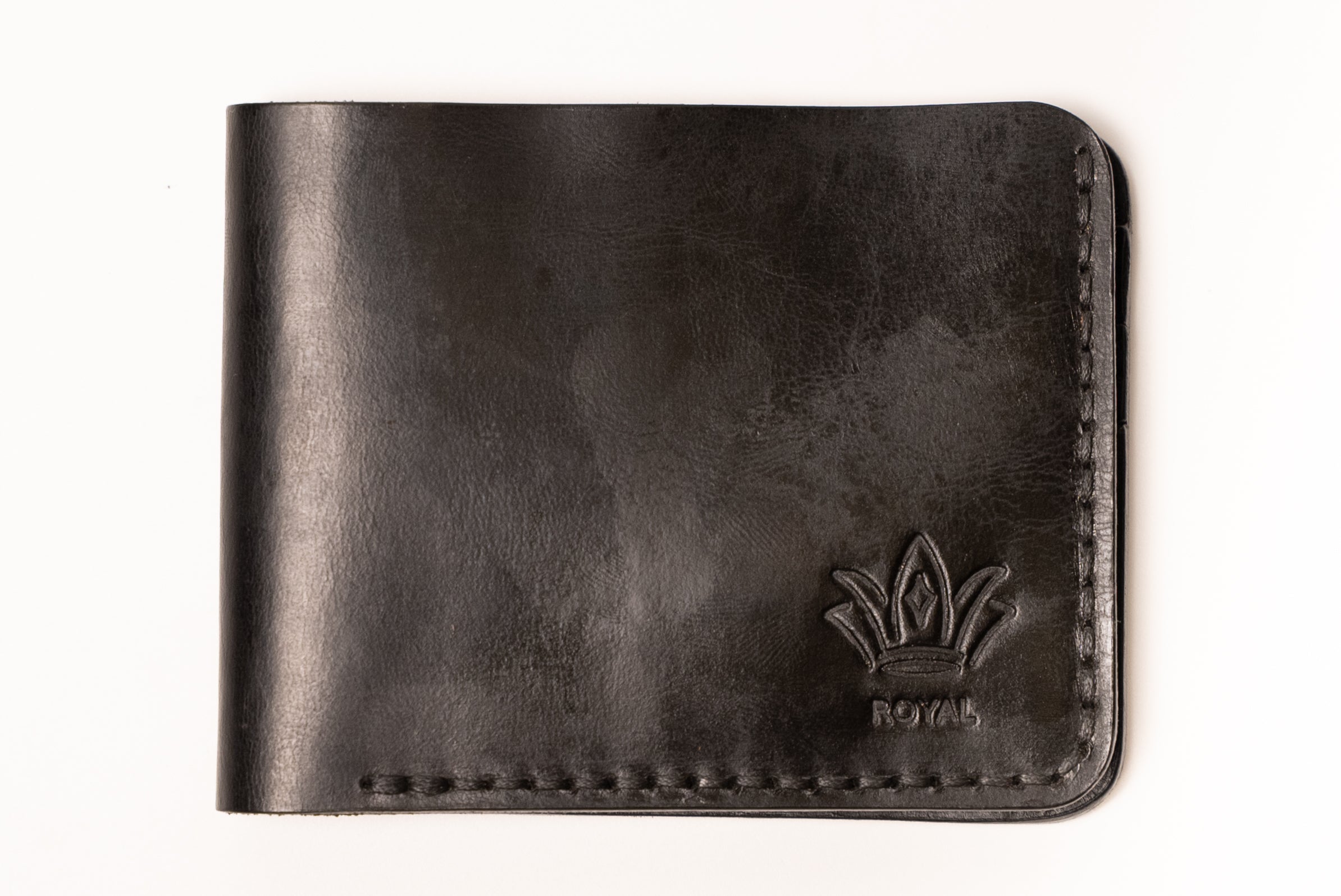 ROYAL Classic Bi-Fold Leather Wallet – Black.