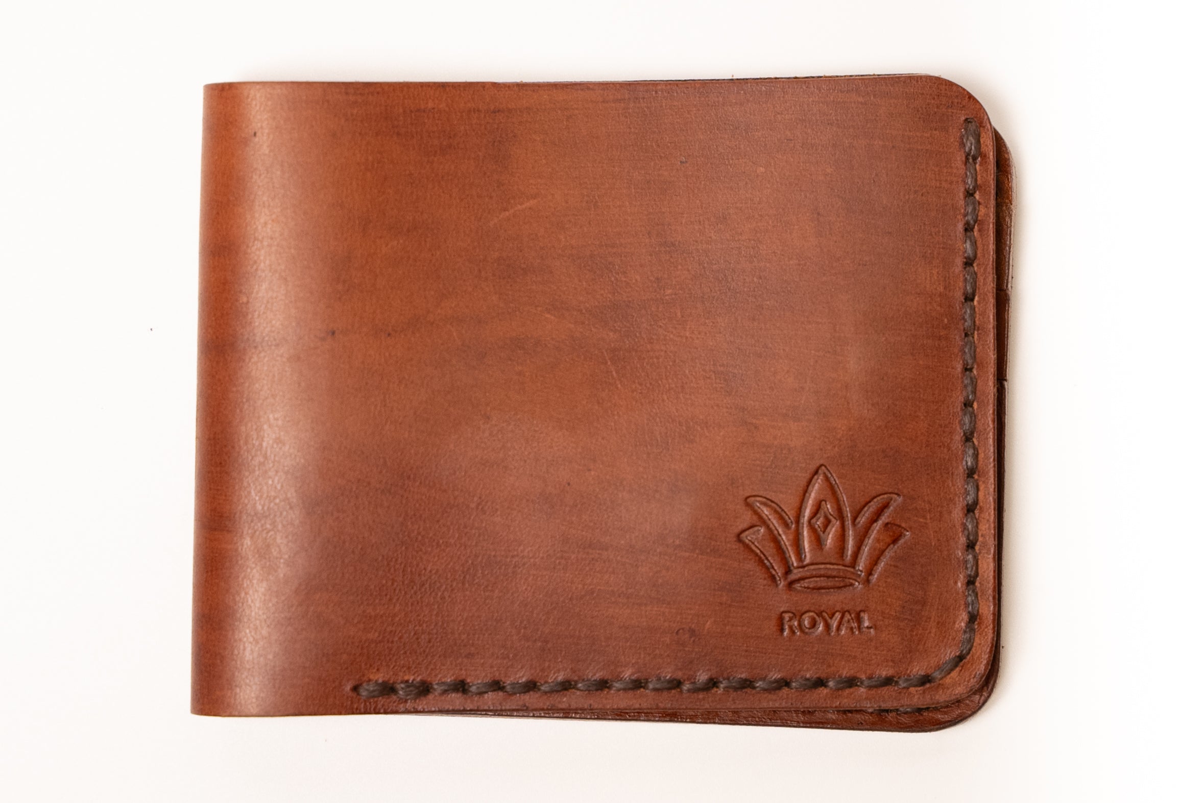 ROYAL Leather wallet three pocket- Tan.