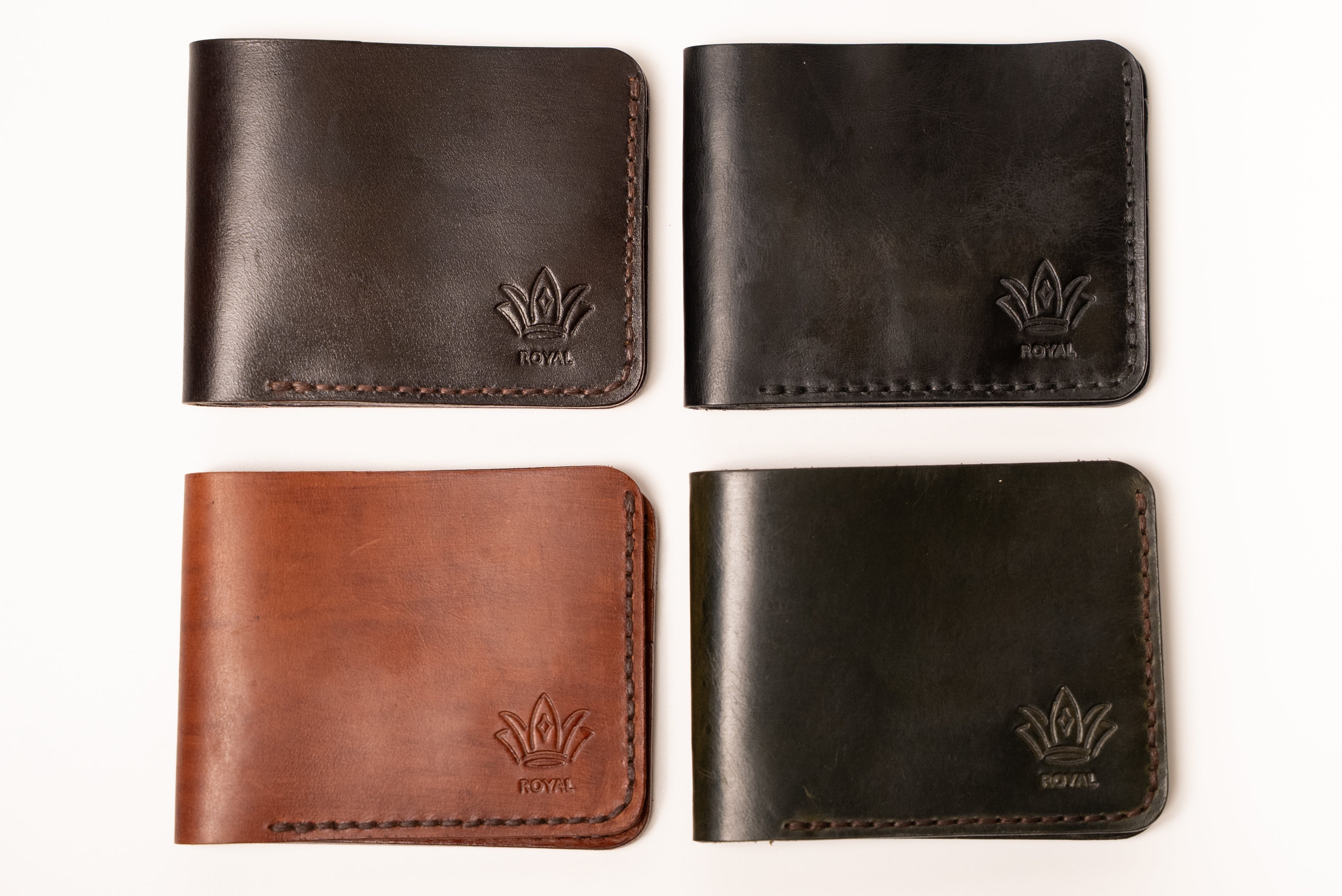 ROYAL Leather wallet three pocket- Tan.