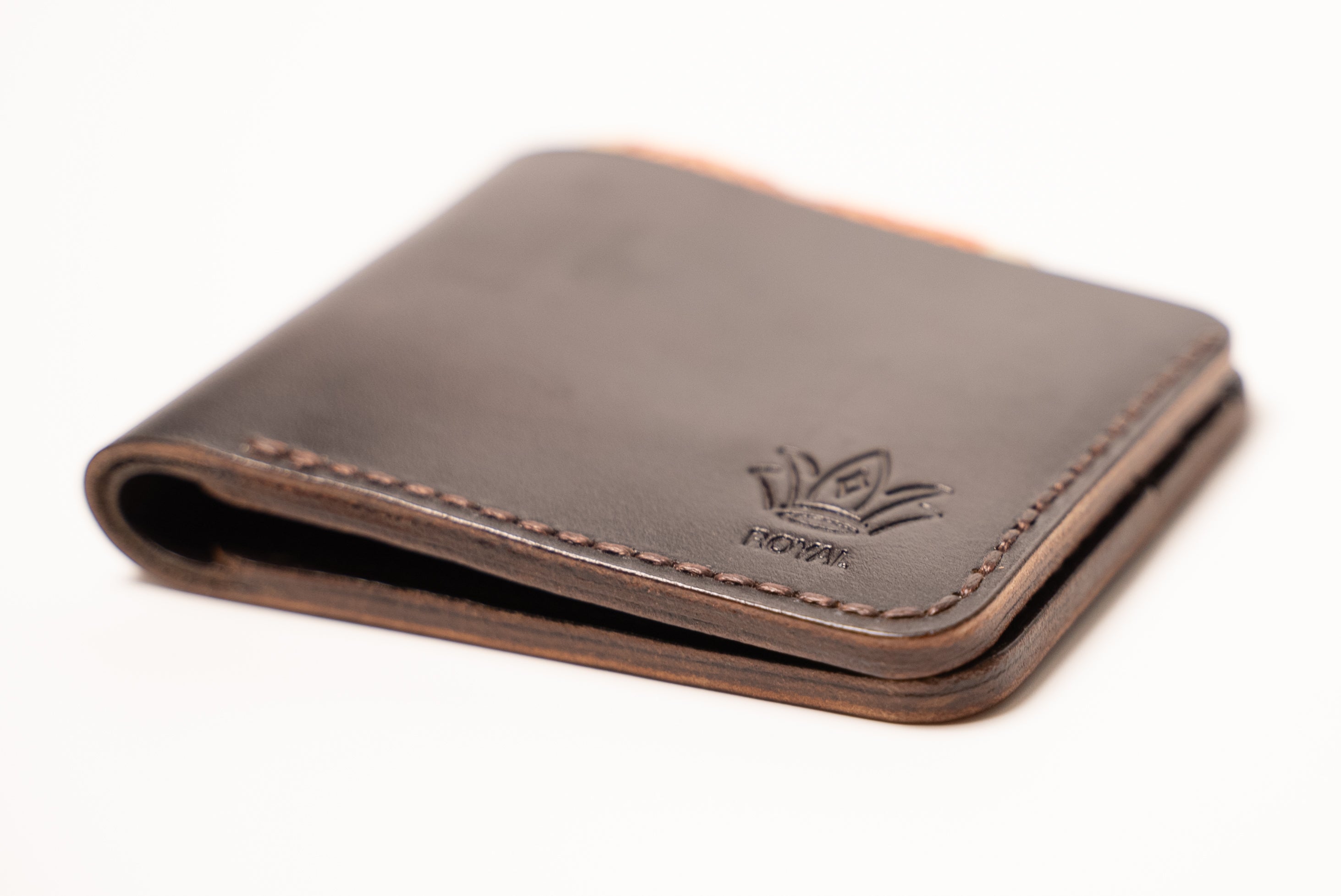 ROYAL Leather Brown Wallet - Three Pocket.