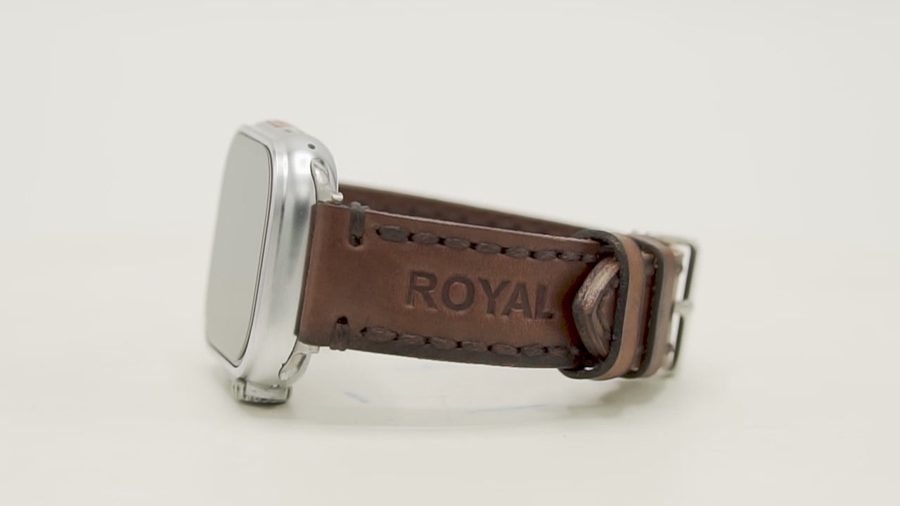 Royal Leather Watch Straps Tan Double stitched