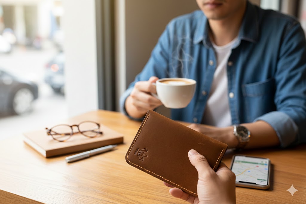 ROYAL Premium Handmade Leather Passport Cover.