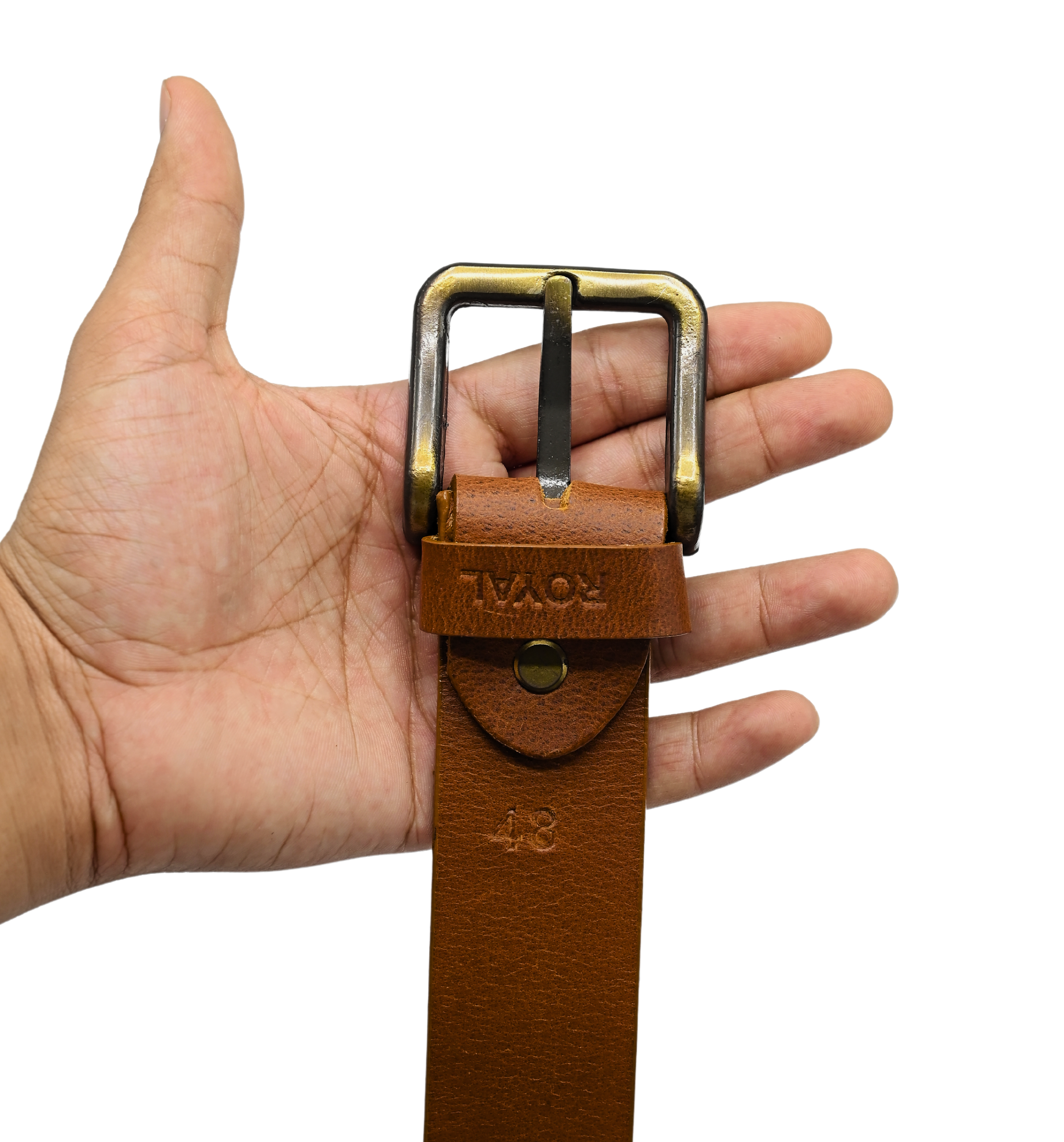 Hand Crafted Leather Tan Belt