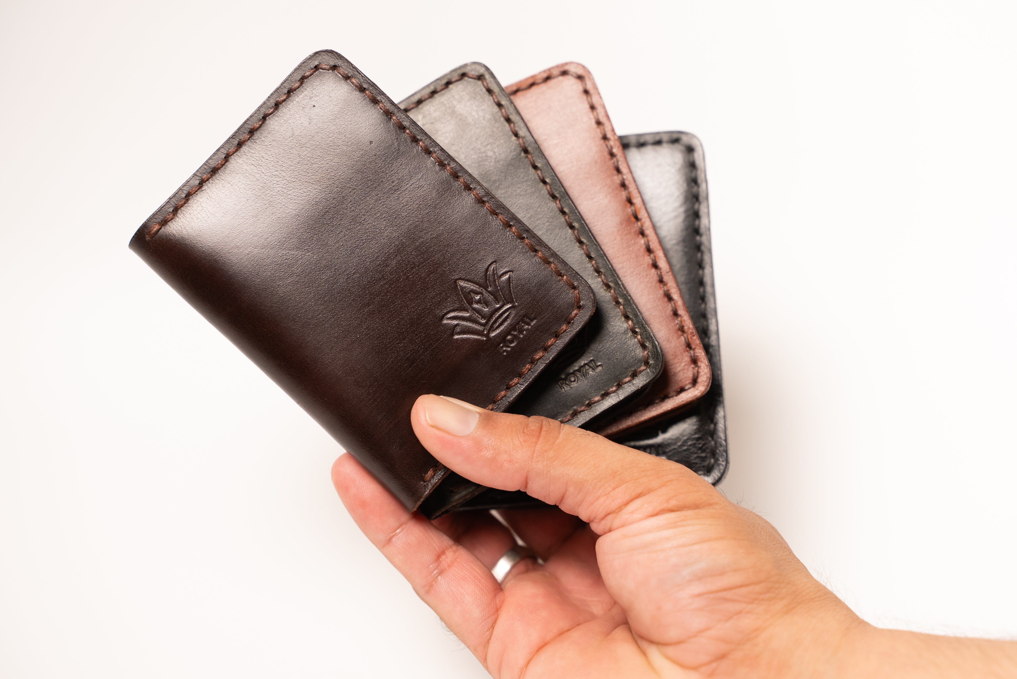 Leather Card Holder - Green.