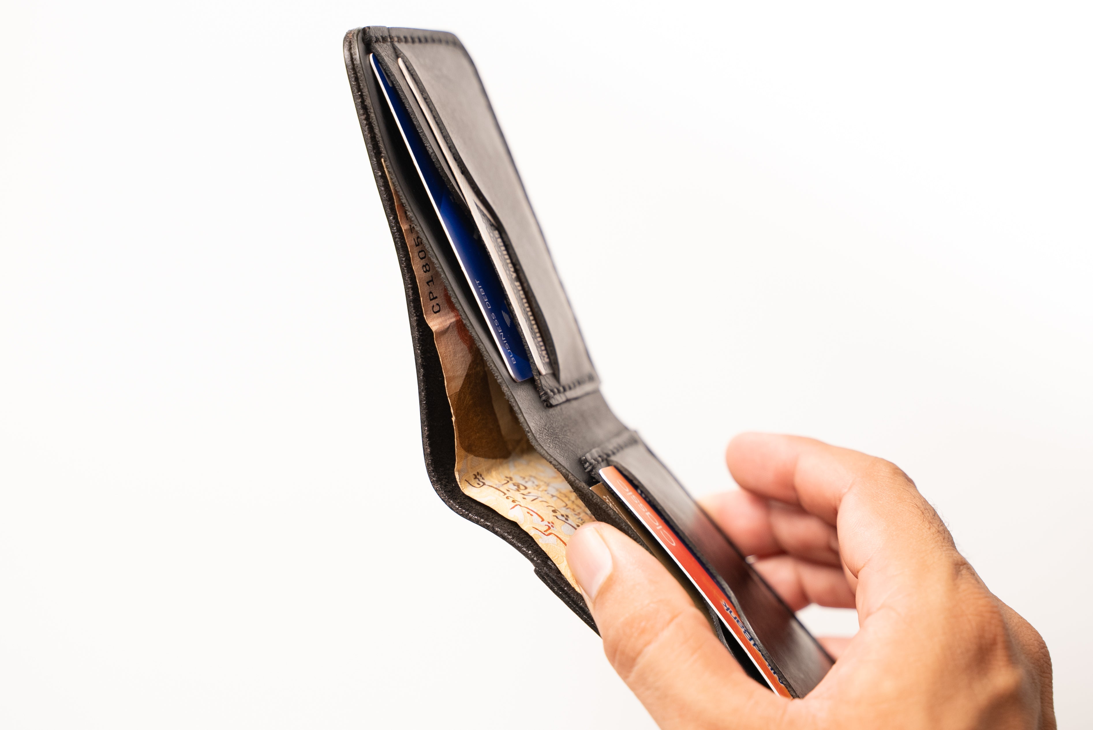 ROYAL Leather Wallet Front Pocket- Black.