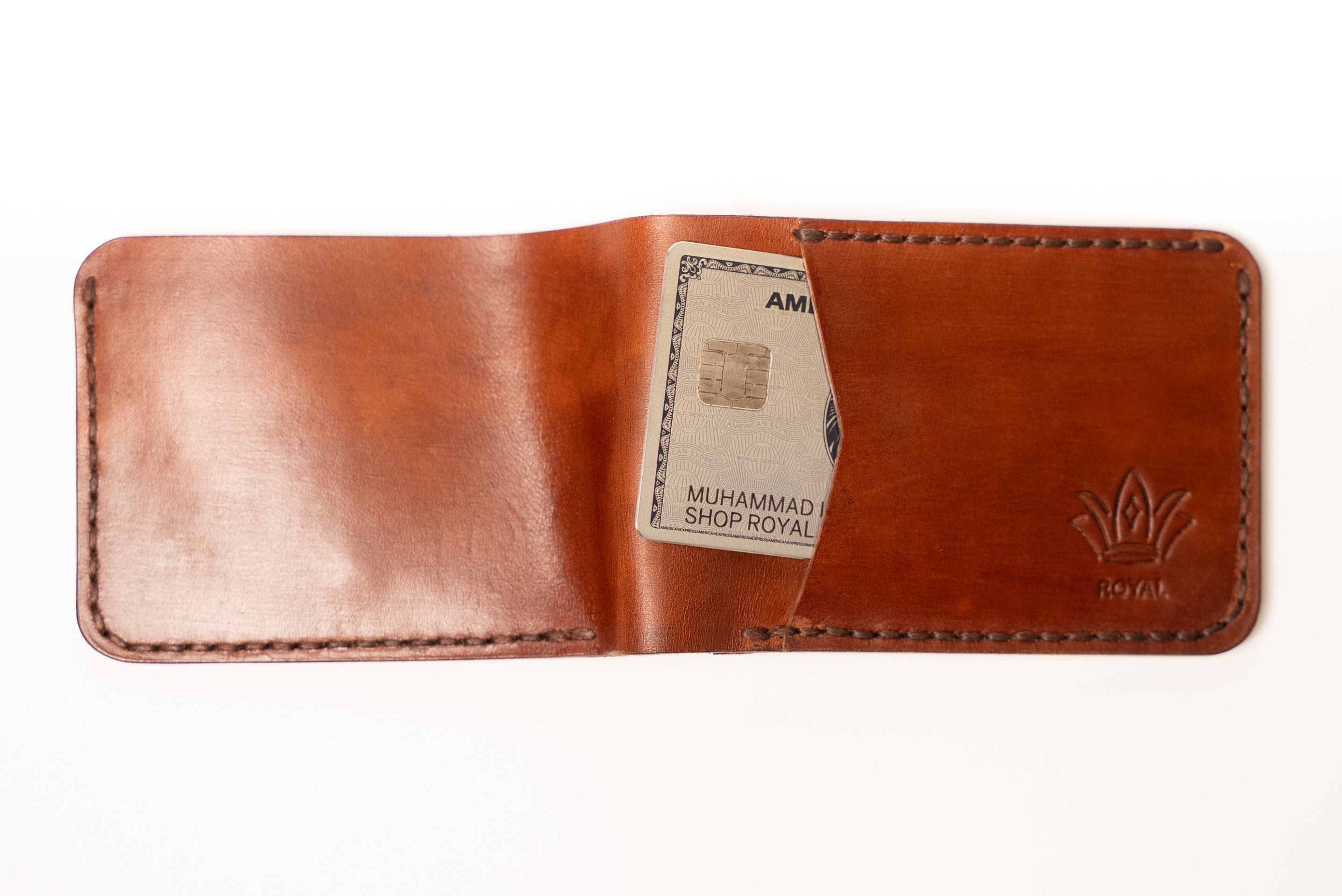 ROYAL Leather Wallet Front Pocket- Brown.