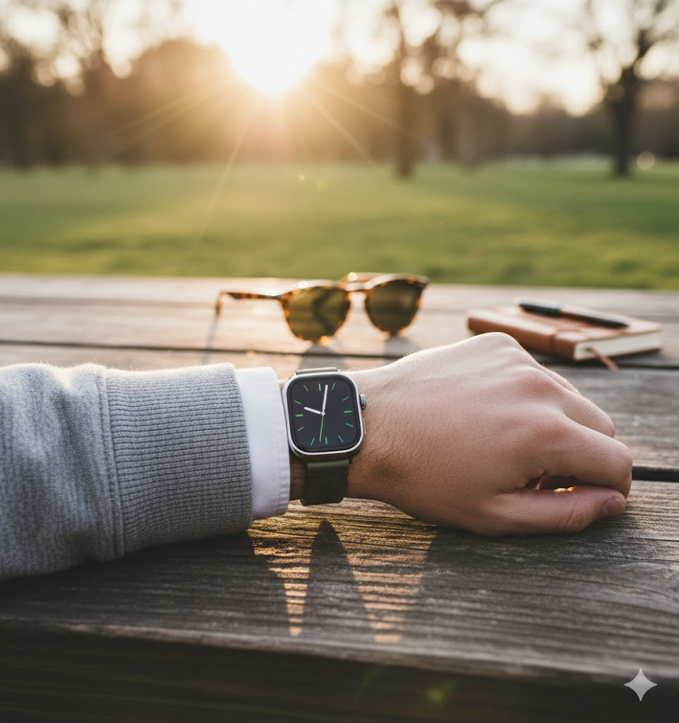 ROYAL Leather Watch Strap – Green.