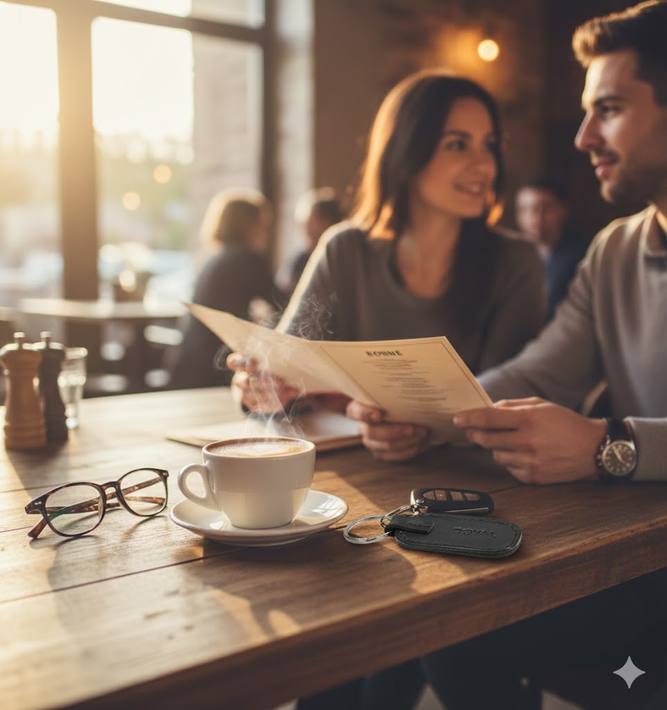 ROYAL Leather Key Chain- Black.