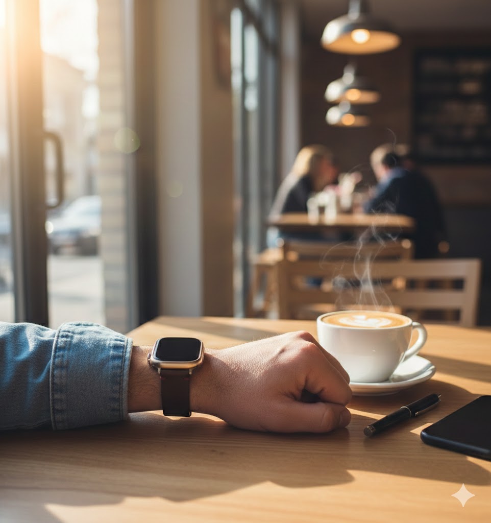 ROYAL Leather Watch Strap – Red Thread Detail.